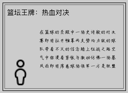 篮坛王牌：热血对决